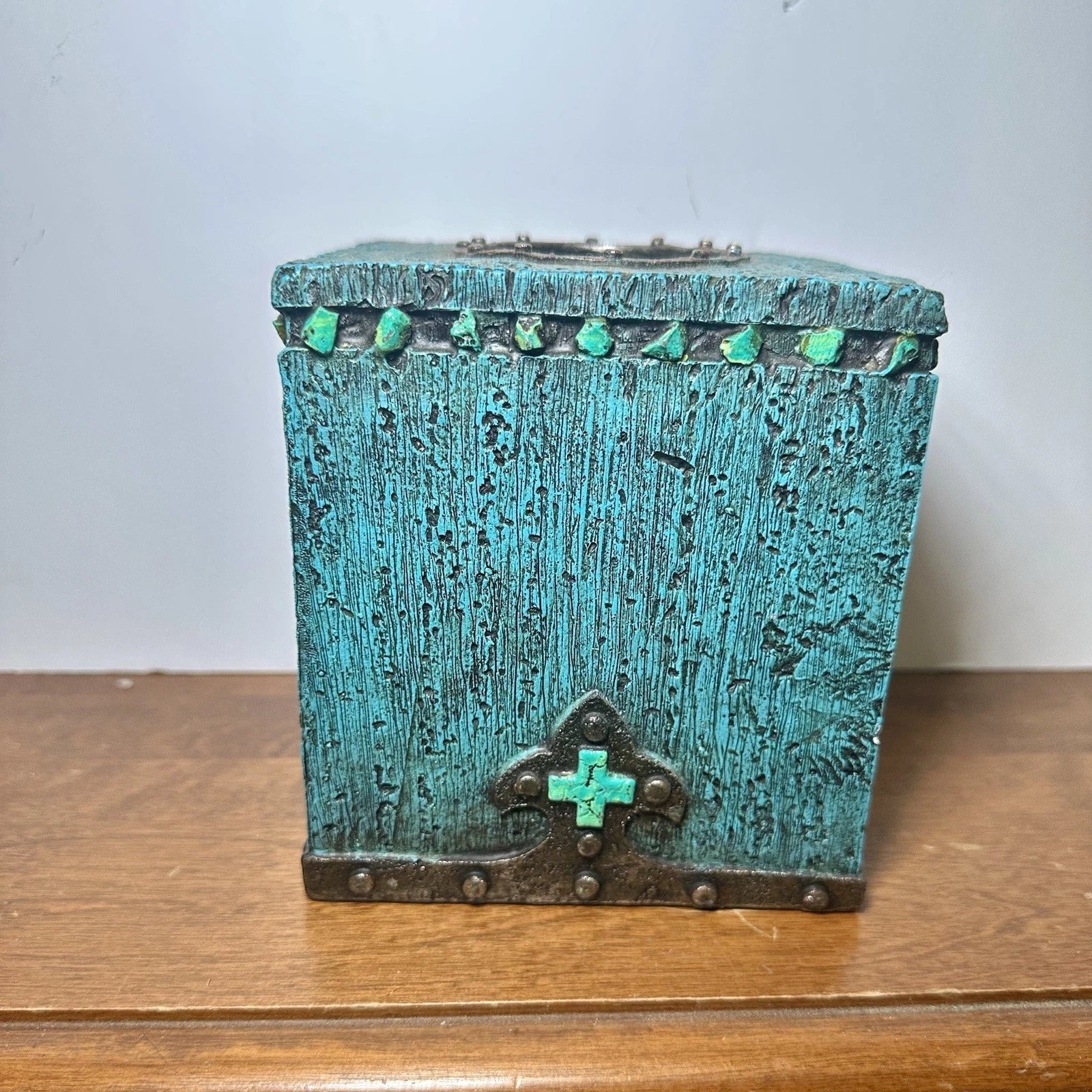 Teal Rustic Western Tissue Box Holder Square | eBay