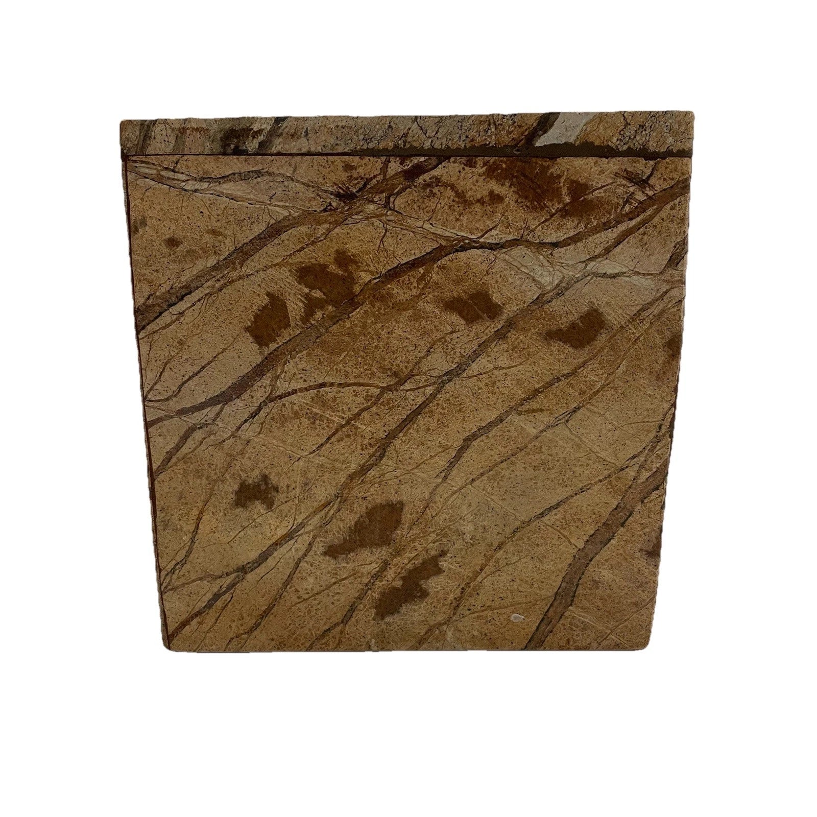 Nate Berkus Dark Travertine Brown Tan Marble Stone Tissue Box Cover Heavy | eBay