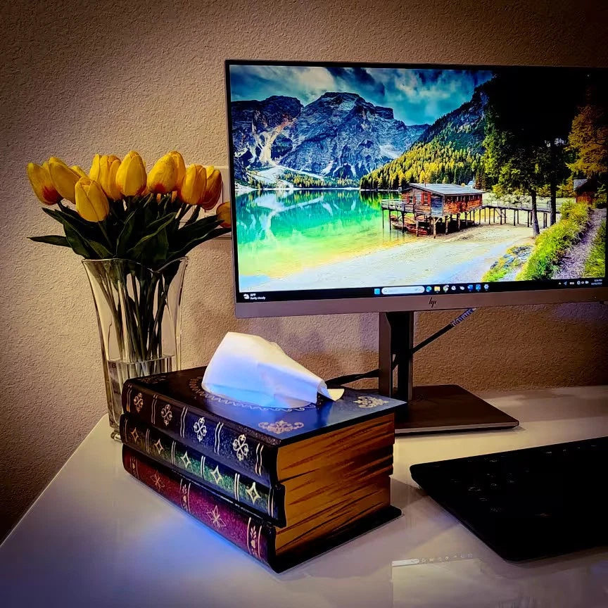 Classical Wooden Antique Book Tissue Box Cover Rectangular Tissue box (red-top) | eBay