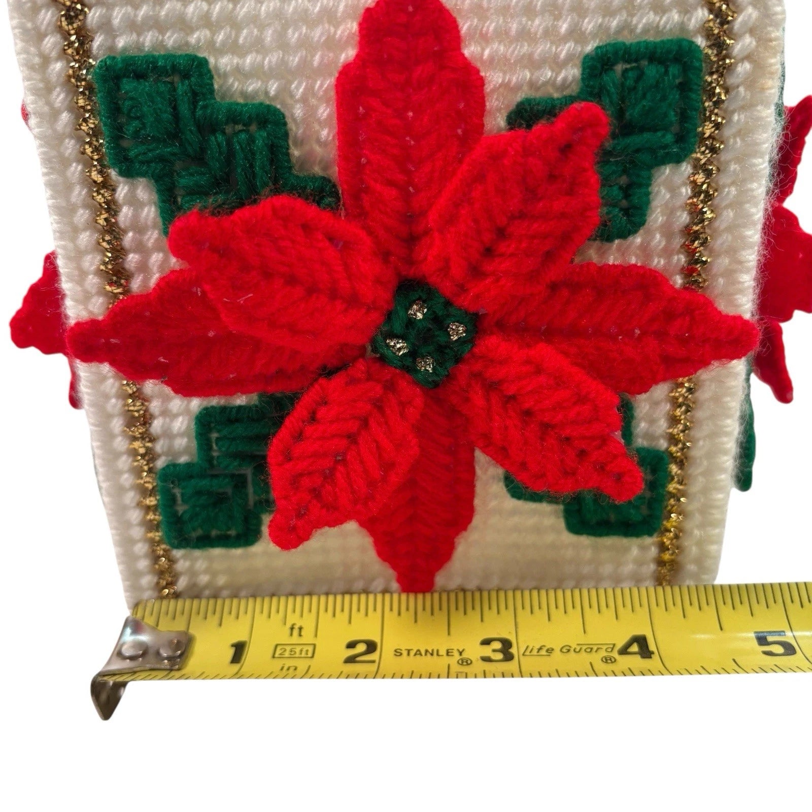 Vintage Plastic Canvas Needlepoint Christmas Square Tissue Cover Box Lot of 2 | eBay