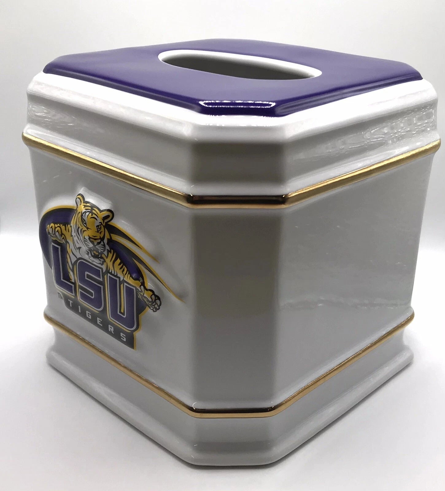 LSU Ceramic Tissue Box Cover by BelleView | eBay