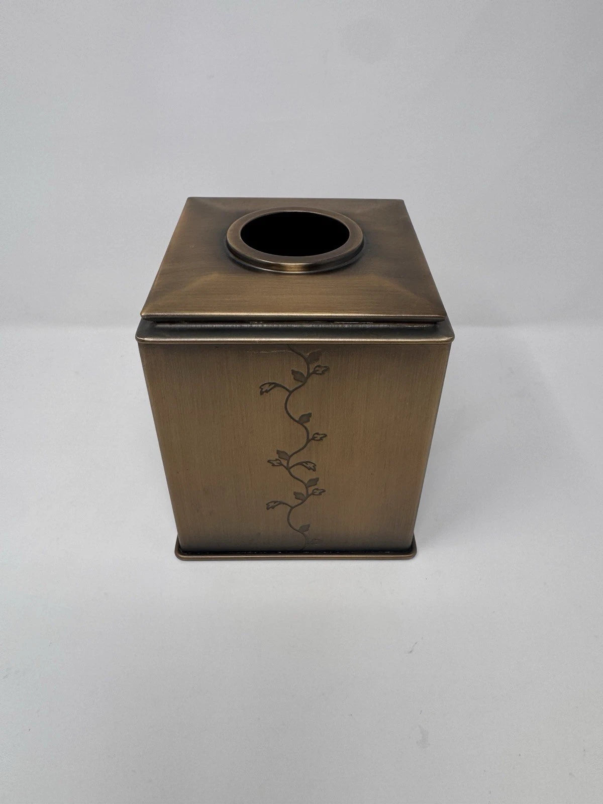Thomas O’Brien Bronze Finish Tissue Box Cover Vintage Modern Embossed Vine | eBay