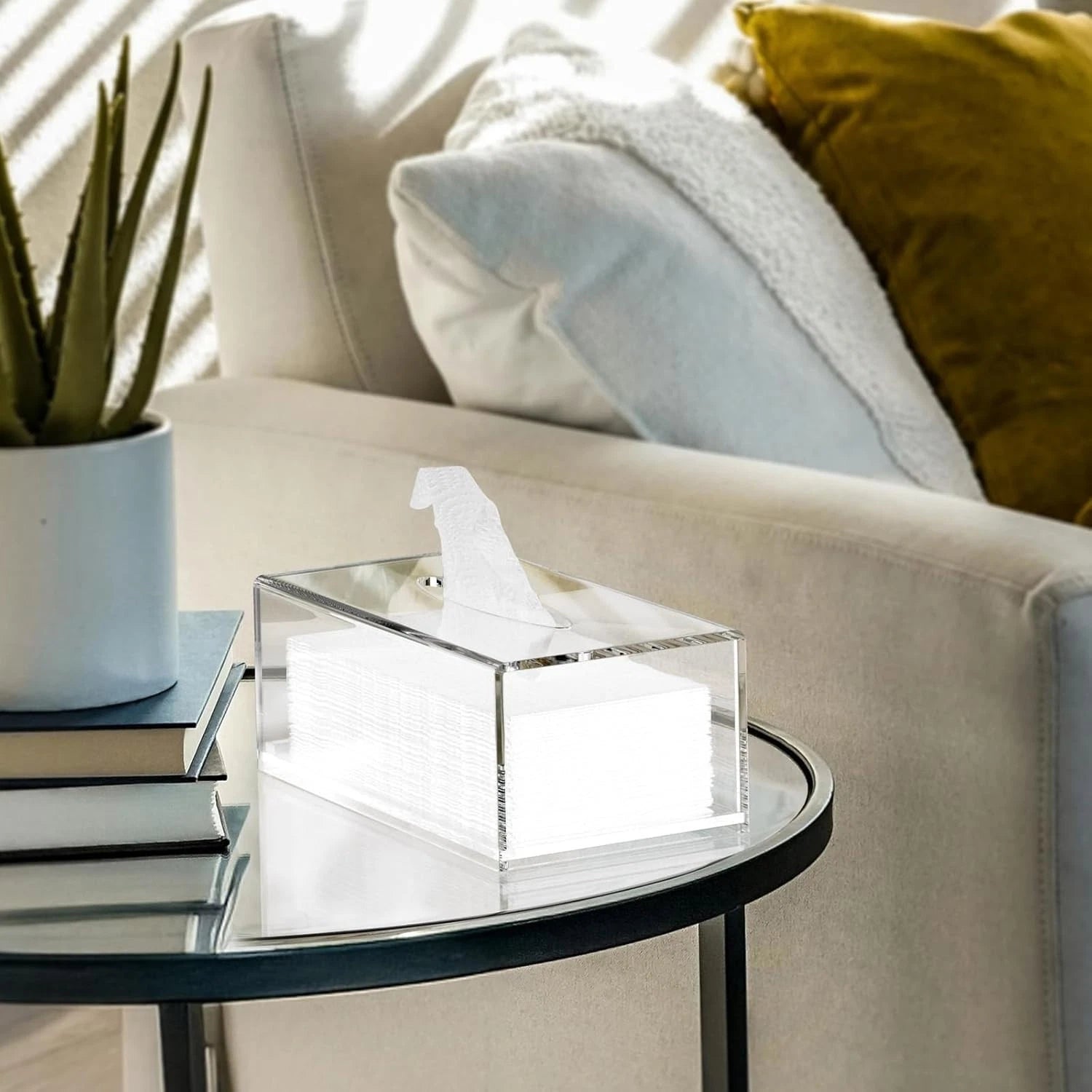 Clear Acrylic Tissue Box Cover - Modern, Elegant Napkin Dispenser for Any Space | eBay