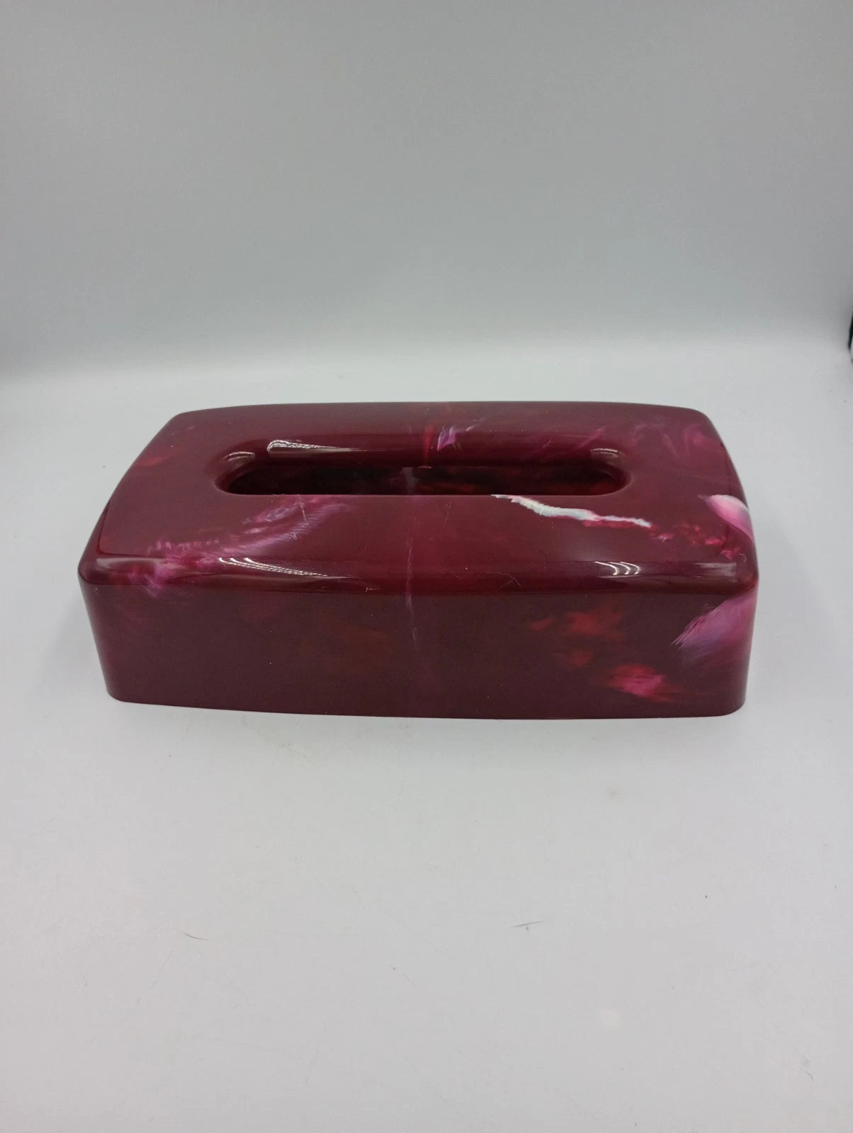 Faux Marble Vintage Acrylic Lucite Plastic Tissue Box Holder Pink Magenta Rose | eBay
