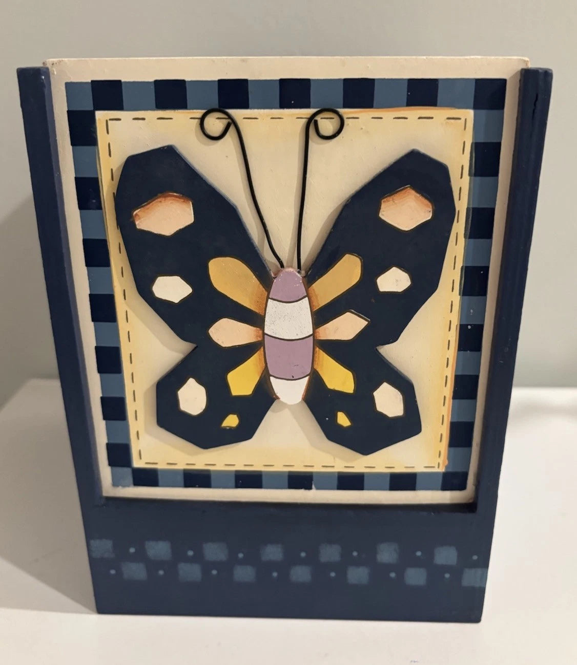 Tissue Box Cover Wooden With Interchangeable Seasonal Panels Country Decor | eBay