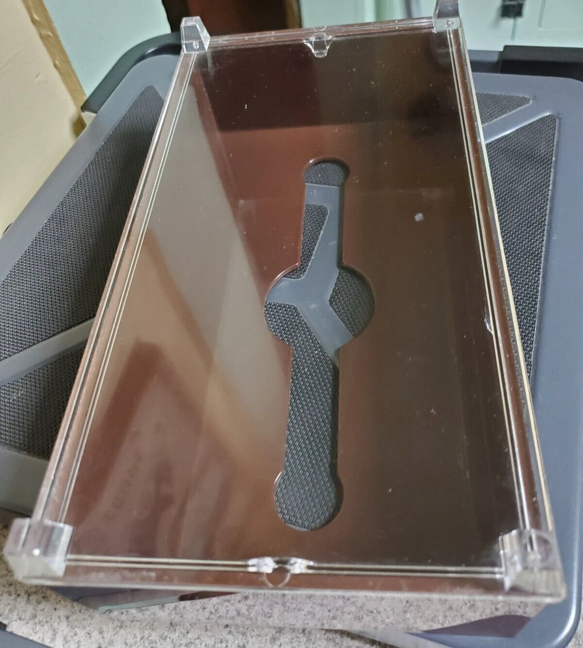 VINTAGE MCM TISSUE BOX HOLDER BROWN ACRYLIC LUCITE | eBay