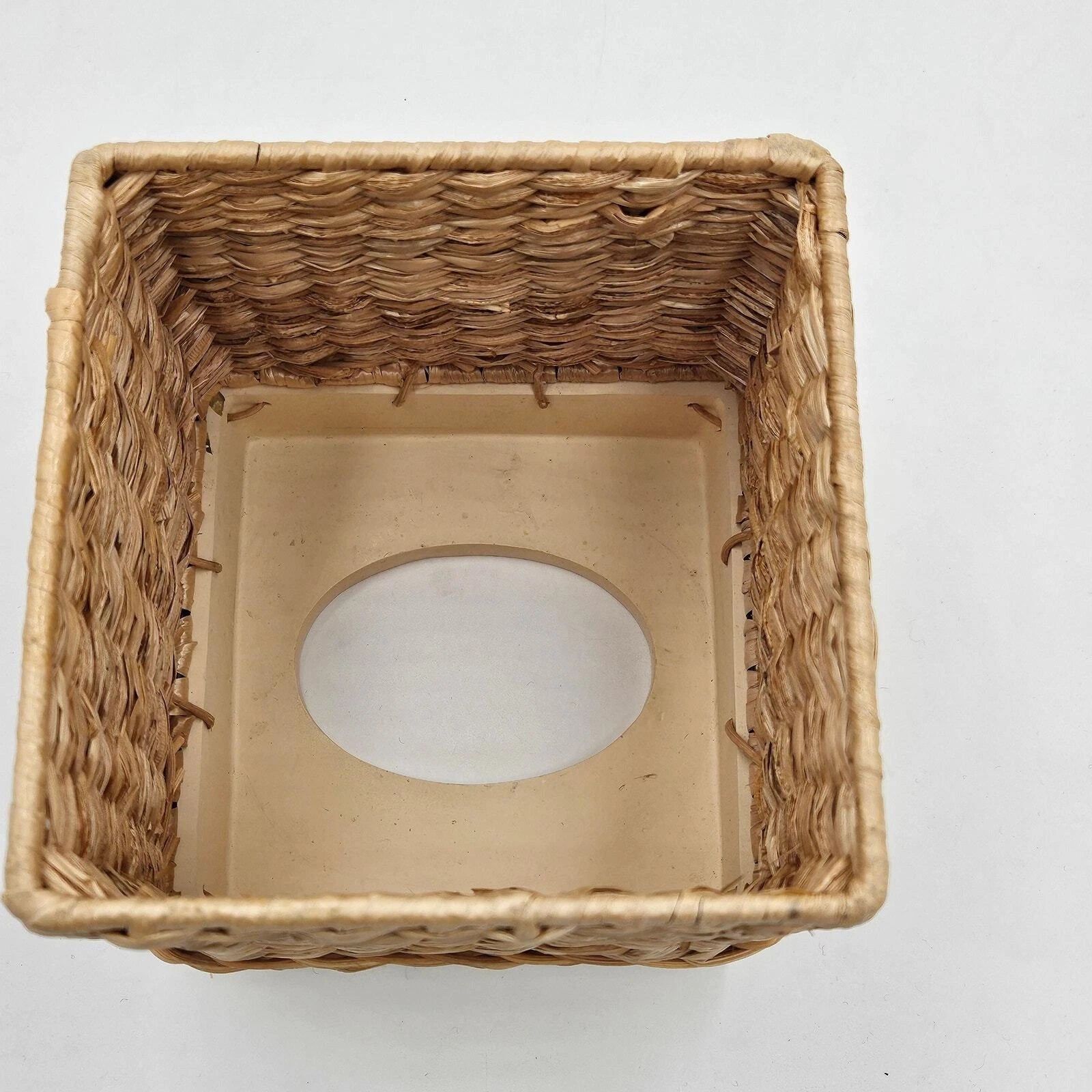 Vintage Maui Floral Tissue Box Wicker Ceramic Cover 6"×6" Cottagecore Coastal | eBay