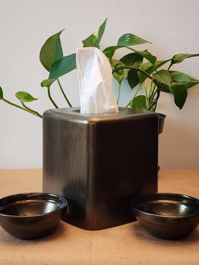 Tissue Holder Cover With Small Matching Candle Holder /Candy Dish Table Setting | eBay