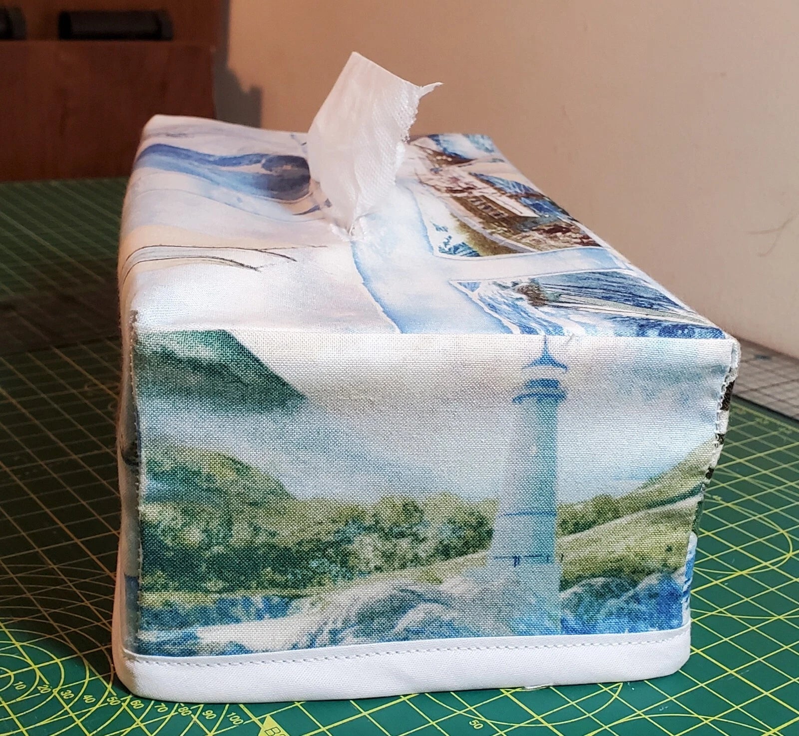 Lighthouse and Sailboat Tissue Box Cover Handmade | eBay