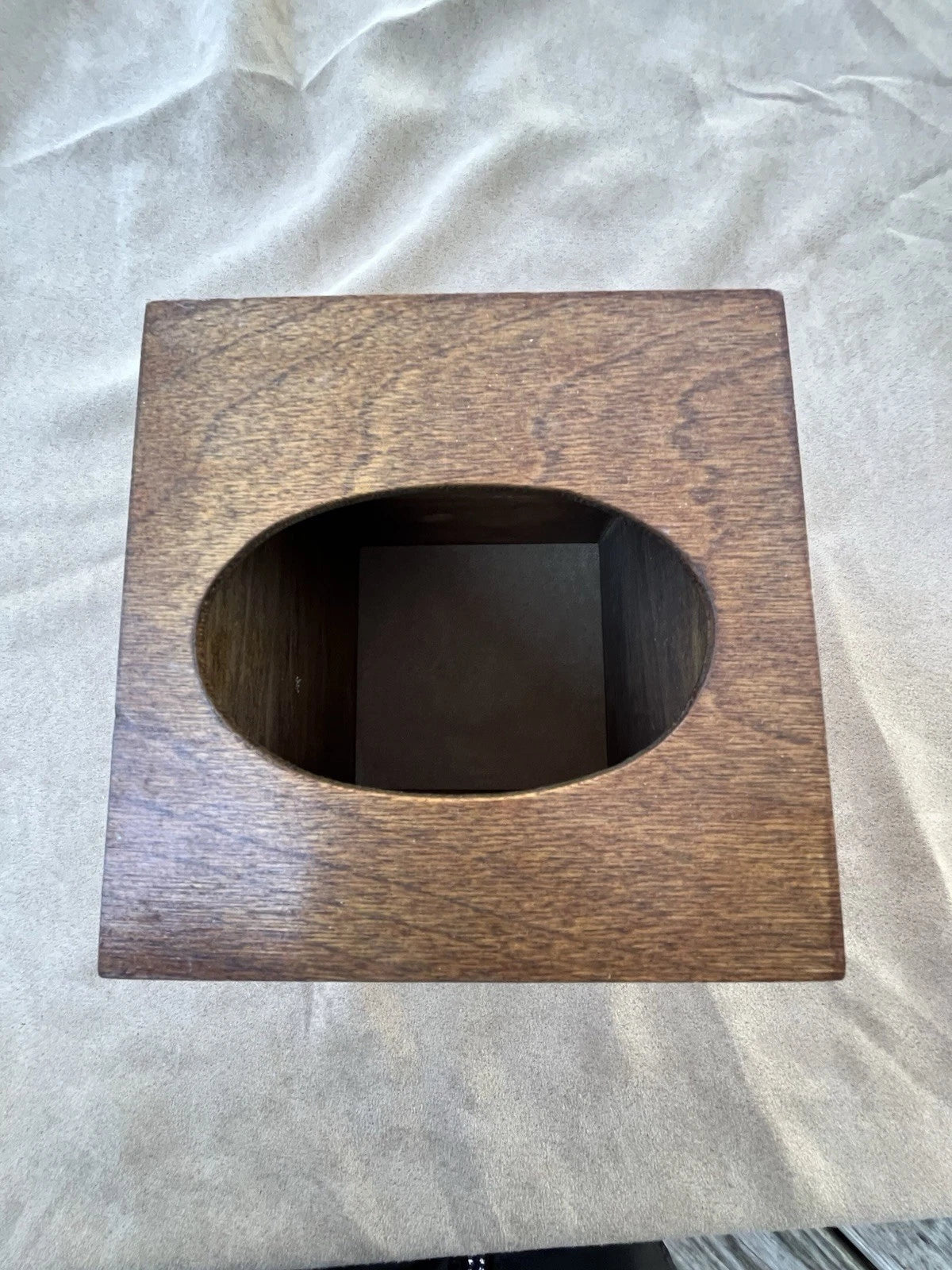 Vintage Wooden Square Box Tissue Holder Victorian Adverts Decoupage Aged Paper | eBay