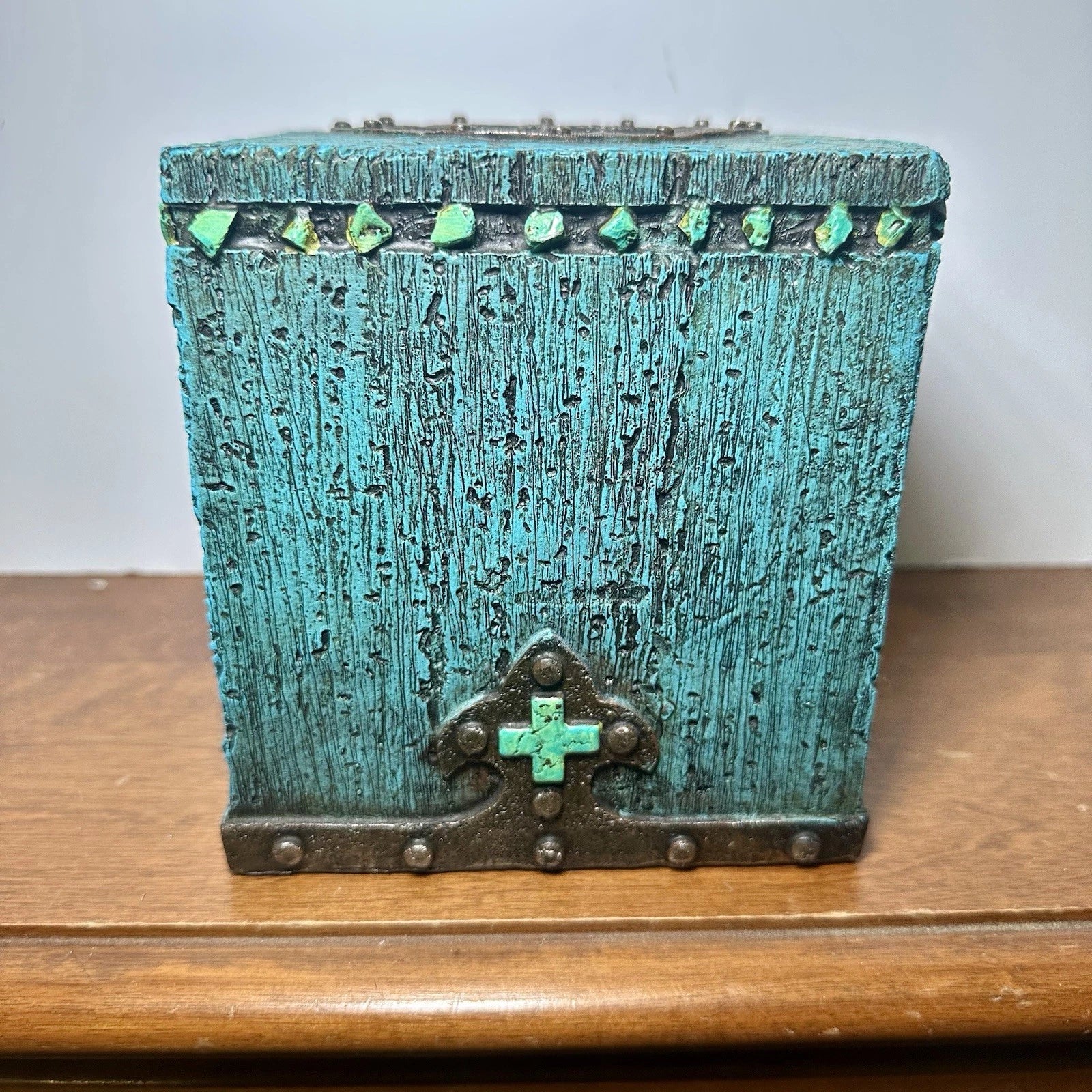 Teal Rustic Western Tissue Box Holder Square | eBay
