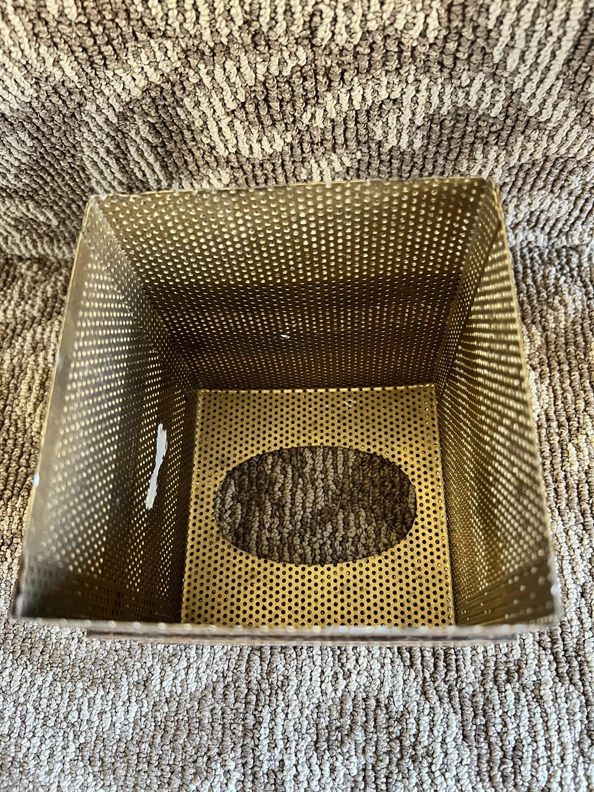 Vintage MCM Hollywood Recency Aged Gold Metal Square Tissue Box Cover | eBay