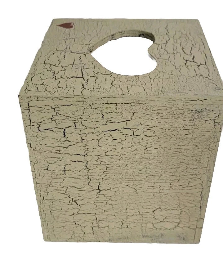 Raggedy Ann & Andy Square Wood Tissue Box Cover Hand Painted HEART SHAPE SLOT | eBay