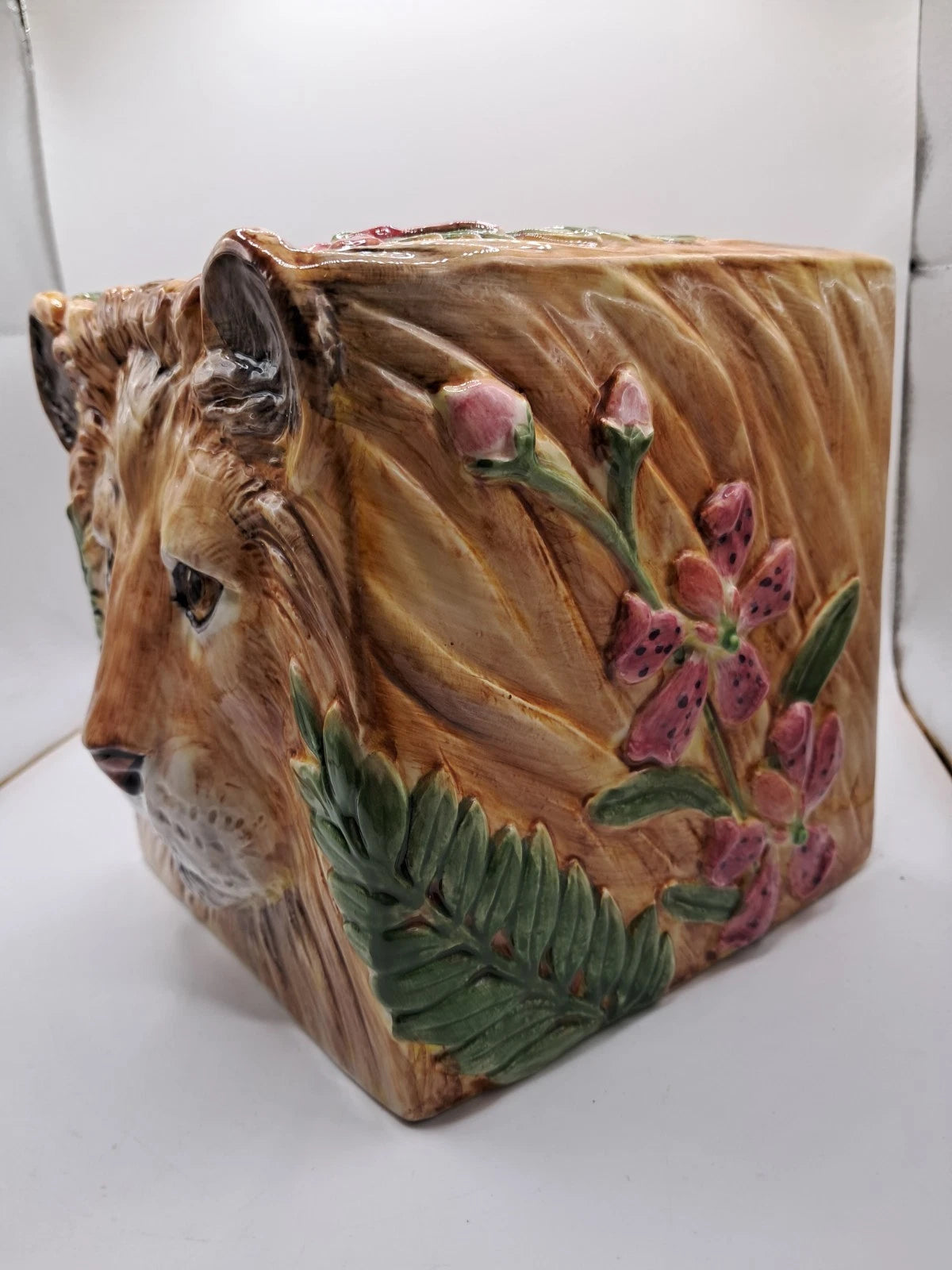 Fitz & Floyd Serengeti Ceramic Tissue Box Cover Lion Classics Boutique Jungle | eBay