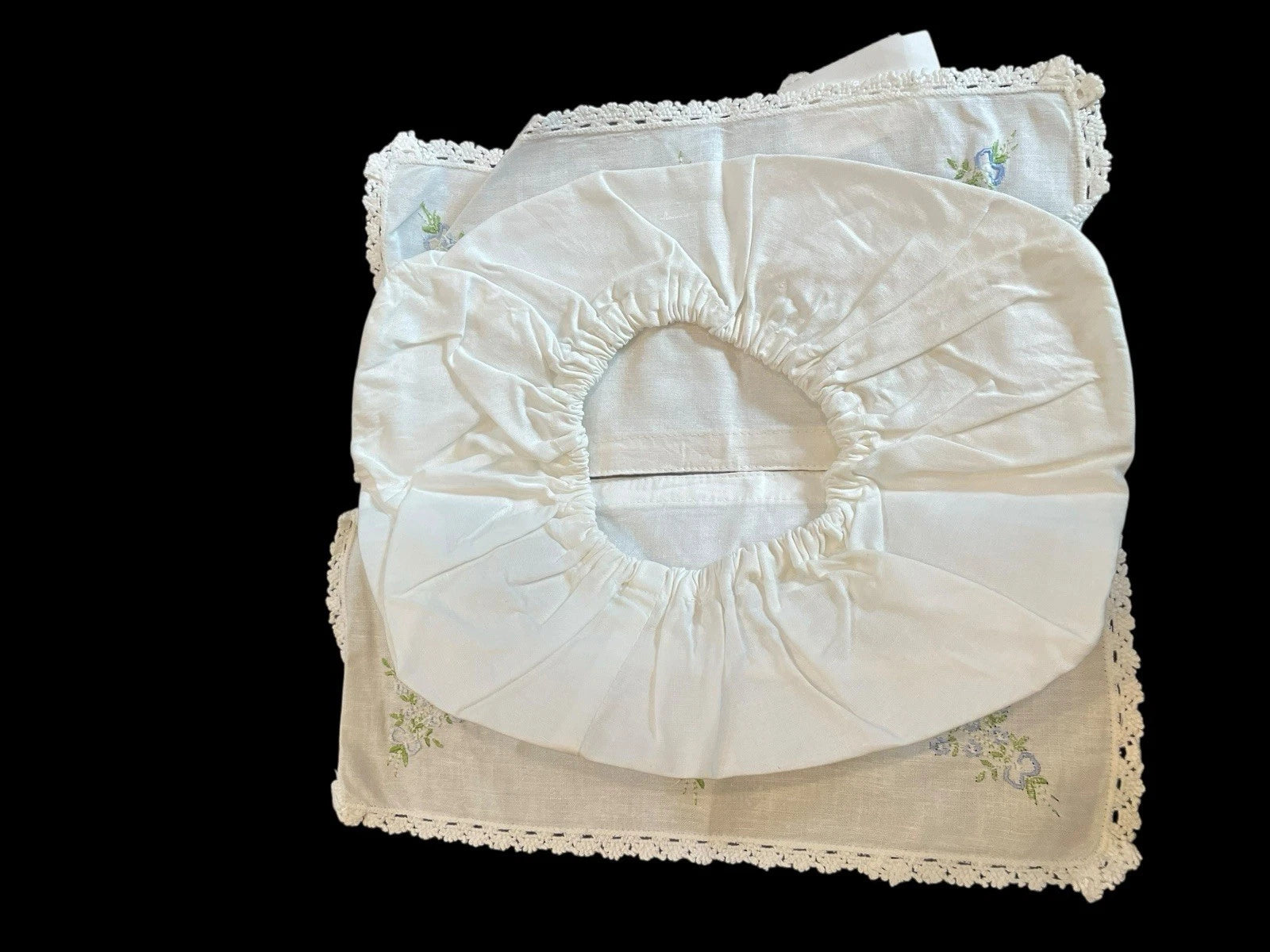 New Blarney Wollen Mills Cotton Embroidered Tissue Box Covers Floral | eBay