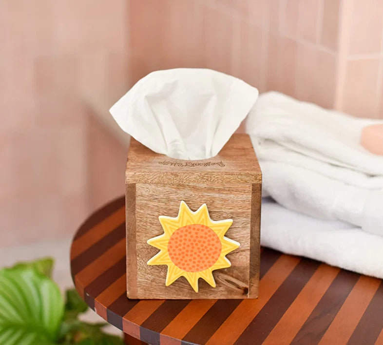 Happy Everything!™ - Mini Attachment Square Wood Tissue Box - HEV-W5TIS | eBay