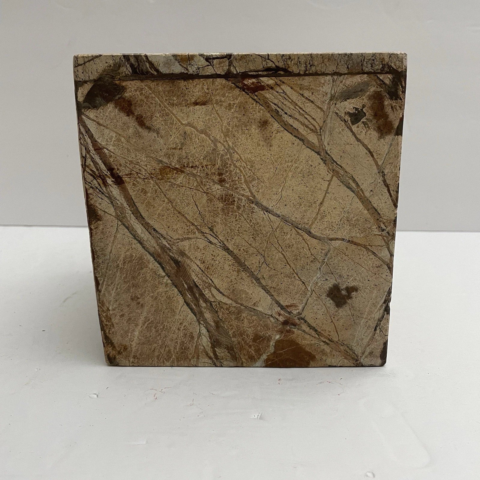 Nate Berkus Dark Travertine Brown Tan Marble Stone Tissue Box Cover Heavy | eBay