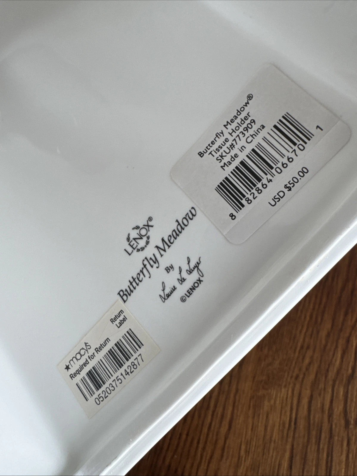 LENOX Butterfly Meadow by Louise Le Luyer Tissue Box Holder Excellent Condition | eBay