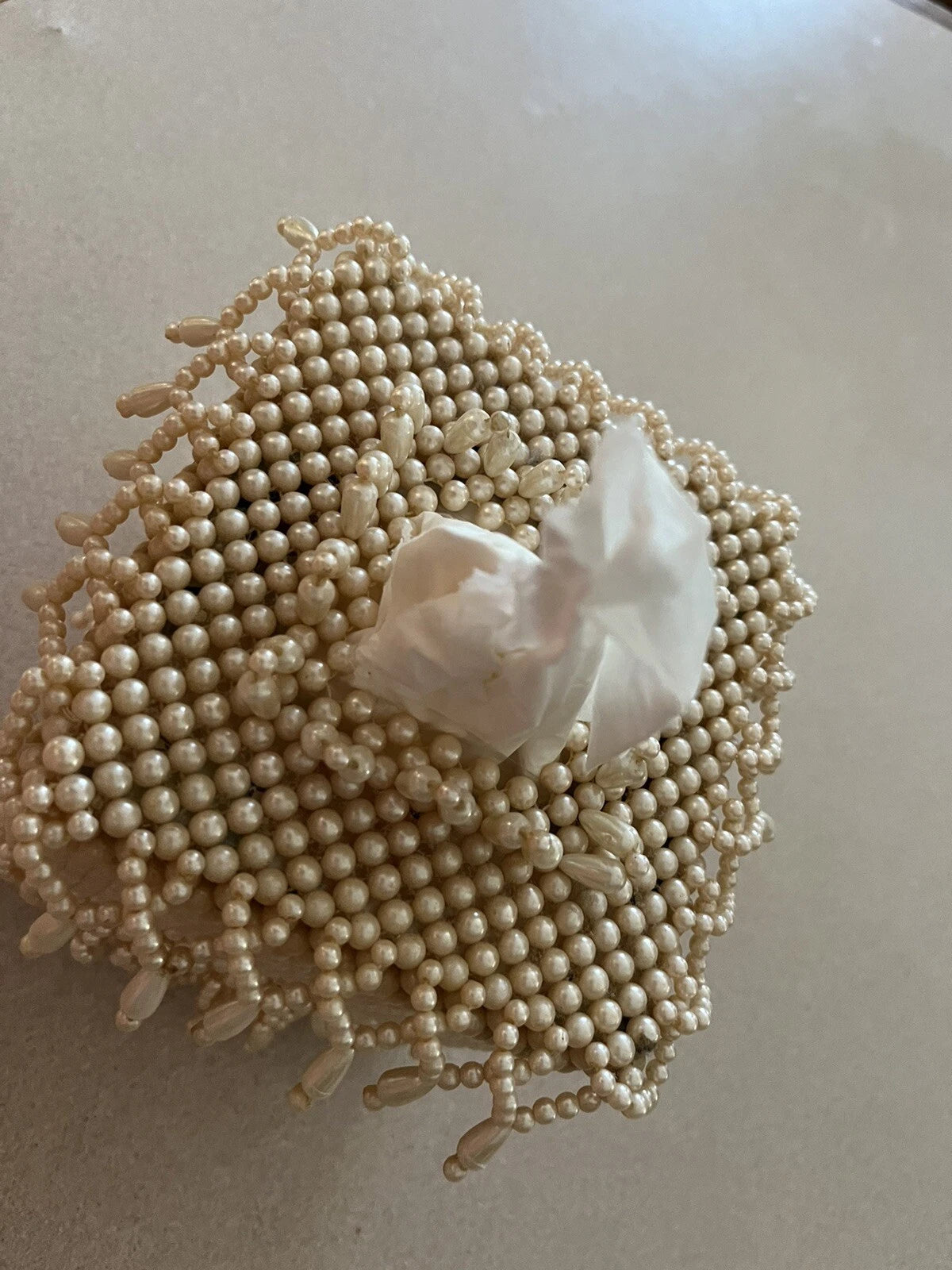 Tissue Box Cover Glam Decor Square Kleenex Holder with Beaded Pearls | eBay