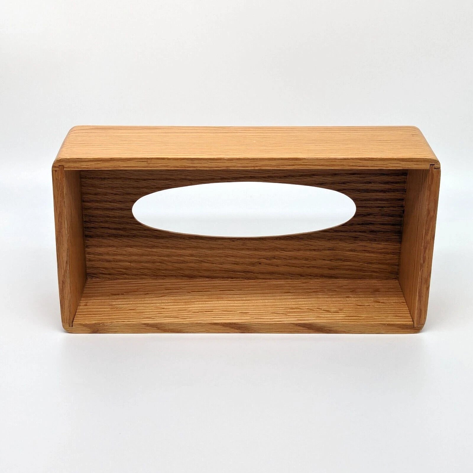 Vintage Oak Tissue Box Cover Dispenser Solid Wood Rectangle Rustic Traditional | eBay