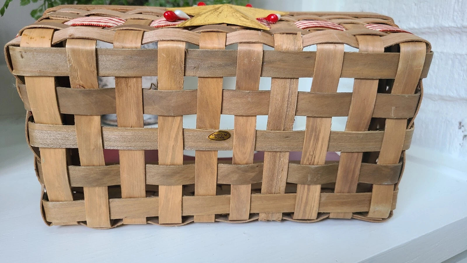 Set Of 2 Red White Star Tissue Box Rectangular & Square Hinged Tissue Box Holder | eBay