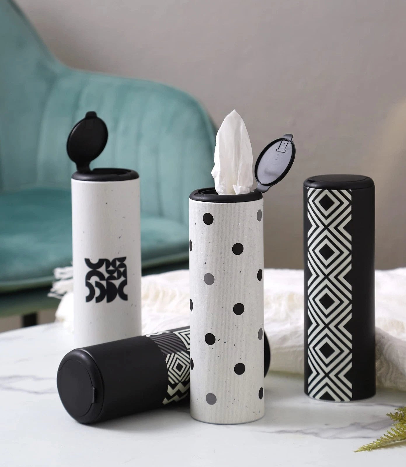 Car Tissue Holder with Facial Tissues Bulk - 4 PK Car Tissues Cylinder with C... | eBay