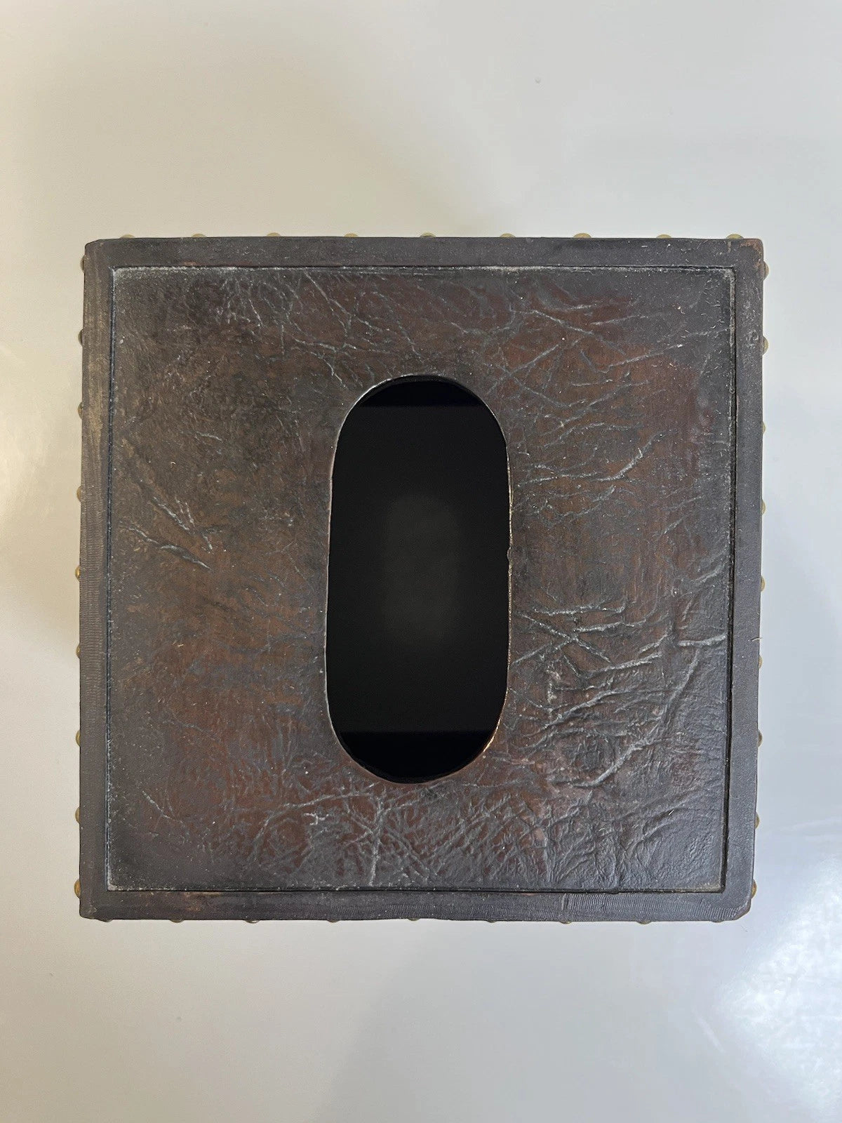 Horse Tooled Leather Tissue Box Cover Western Rustic Home Décor Resin Equestrian | eBay