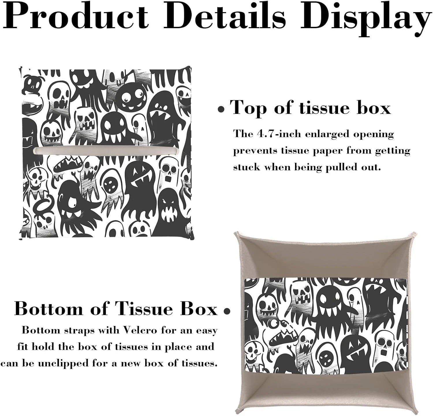 Halloween Ghosts Tissue Box Cover, Tissue Box Cover Square, Decorative Facial Pa | eBay