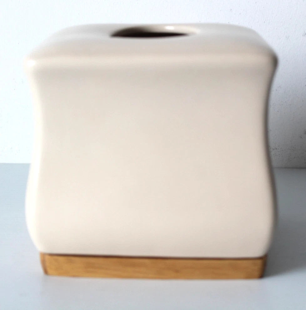 Joseph Abboud Nepal Bamboo Tissue Box Cover Asian Beige Ceramic Holder NBM58NAT | eBay