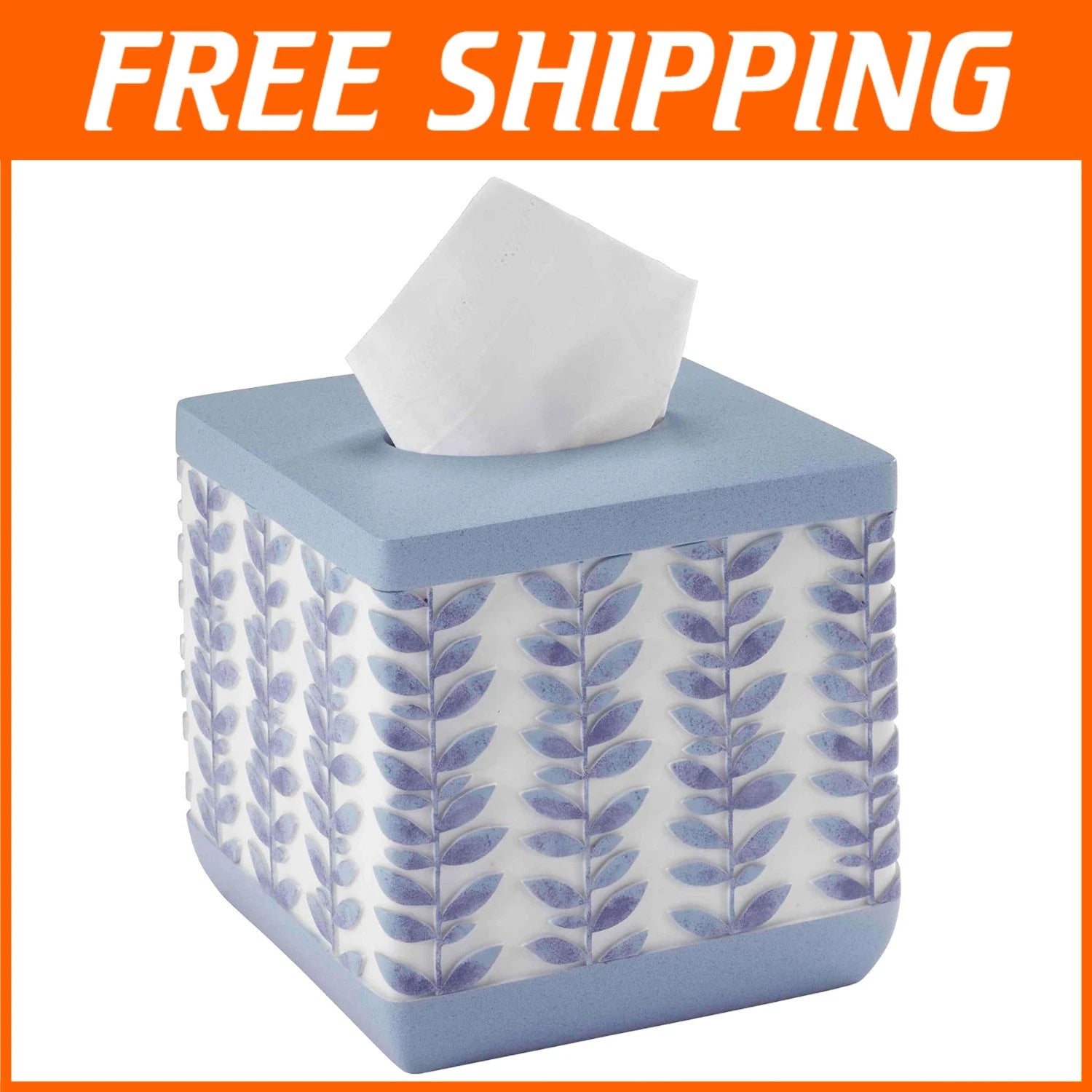 Monterey Collection Blue Resin Tissue Box Cover for Sophisticated Bathrooms | eBay