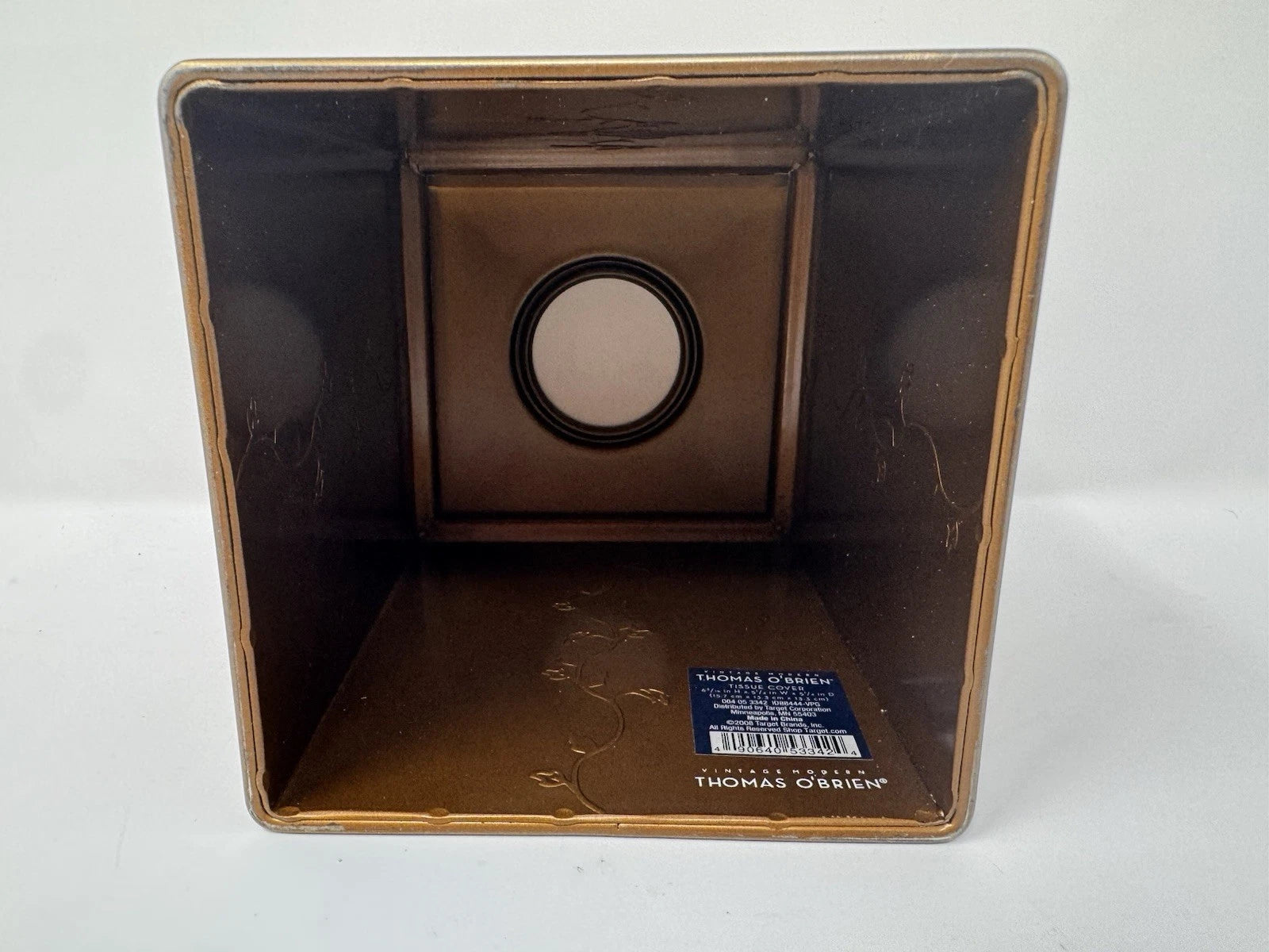 Thomas O’Brien Bronze Finish Tissue Box Cover Vintage Modern Embossed Vine | eBay