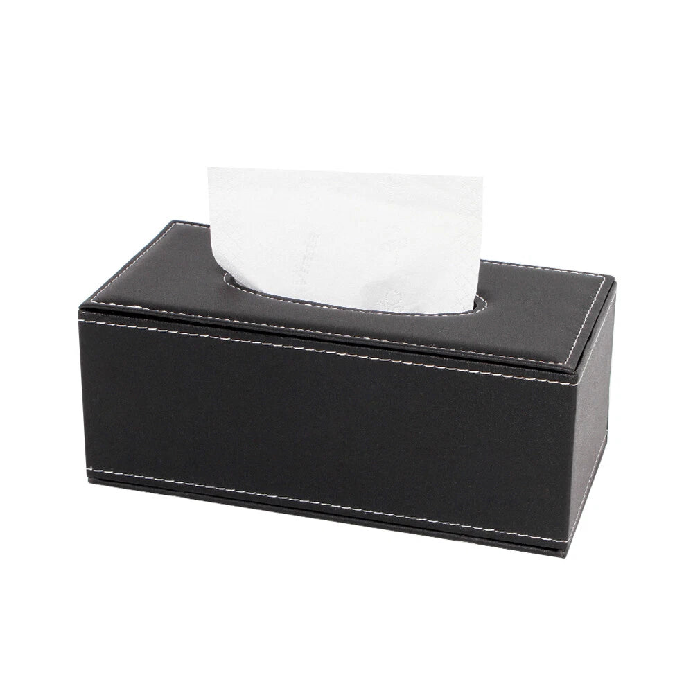 NEW Black PU Leather Tissue Box Cover Case Holder for 3.1" Tall Tissue Boxes US | eBay