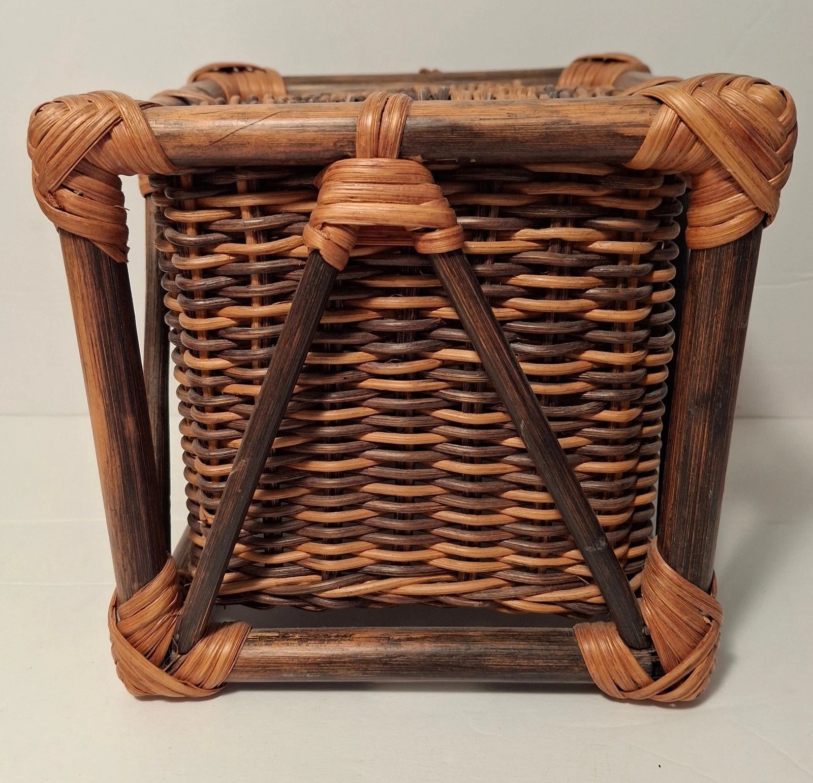 Rattan Wicker Square Tissue Box Cover Decorative Woven 6x7" Facial New | eBay