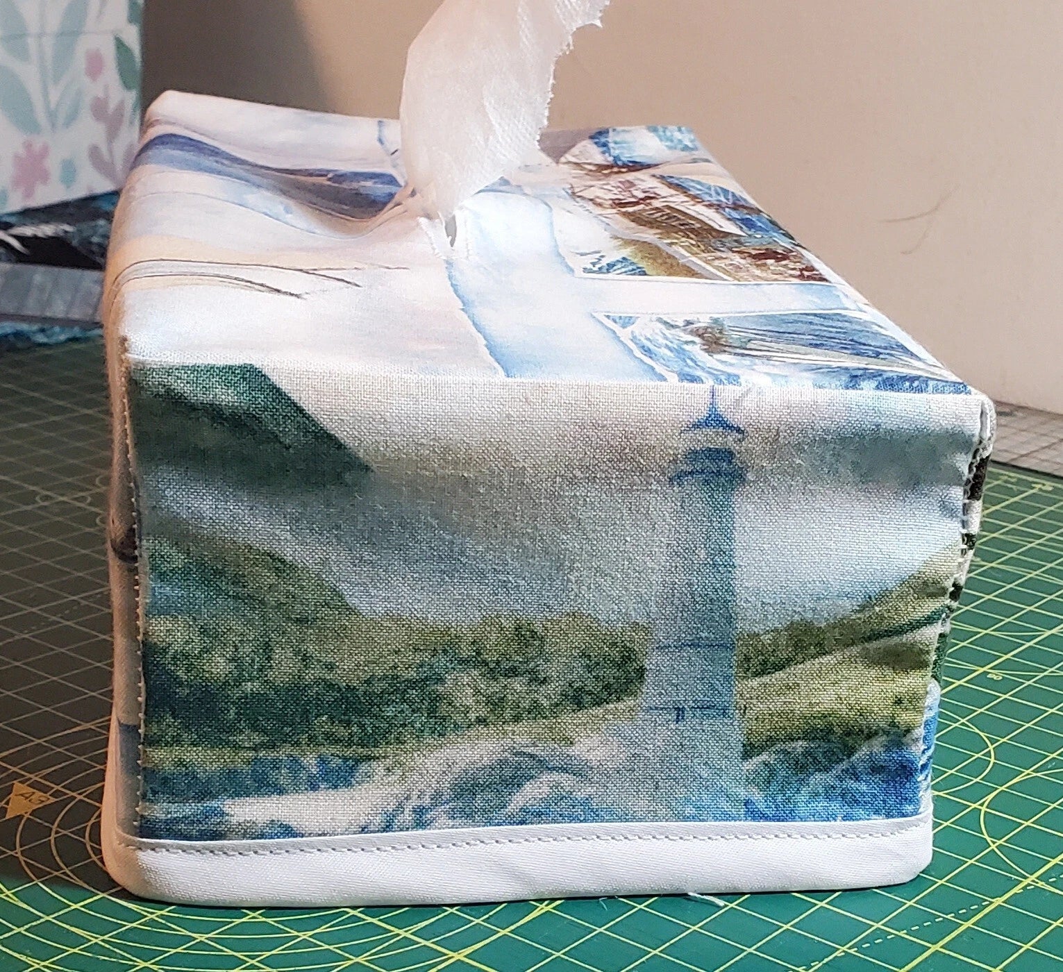 Lighthouse and Sailboat Tissue Box Cover Handmade | eBay