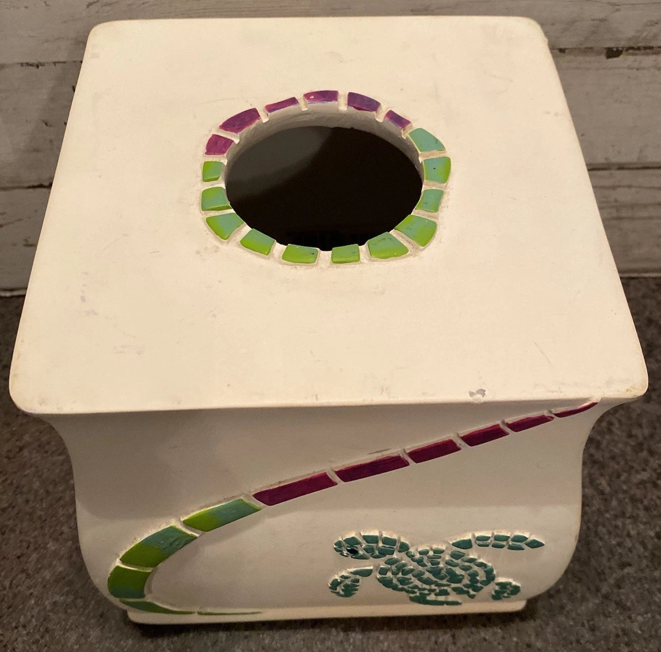 Expressions Fish Fantasy Ceramic Hand Painted Tissue Box | eBay