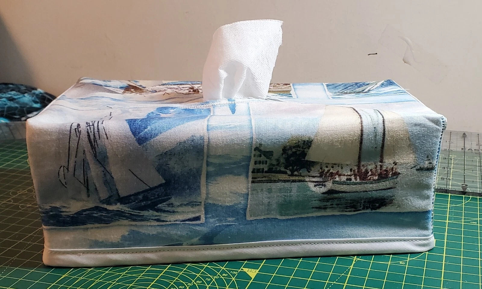 Lighthouse and Sailboat Tissue Box Cover Handmade | eBay
