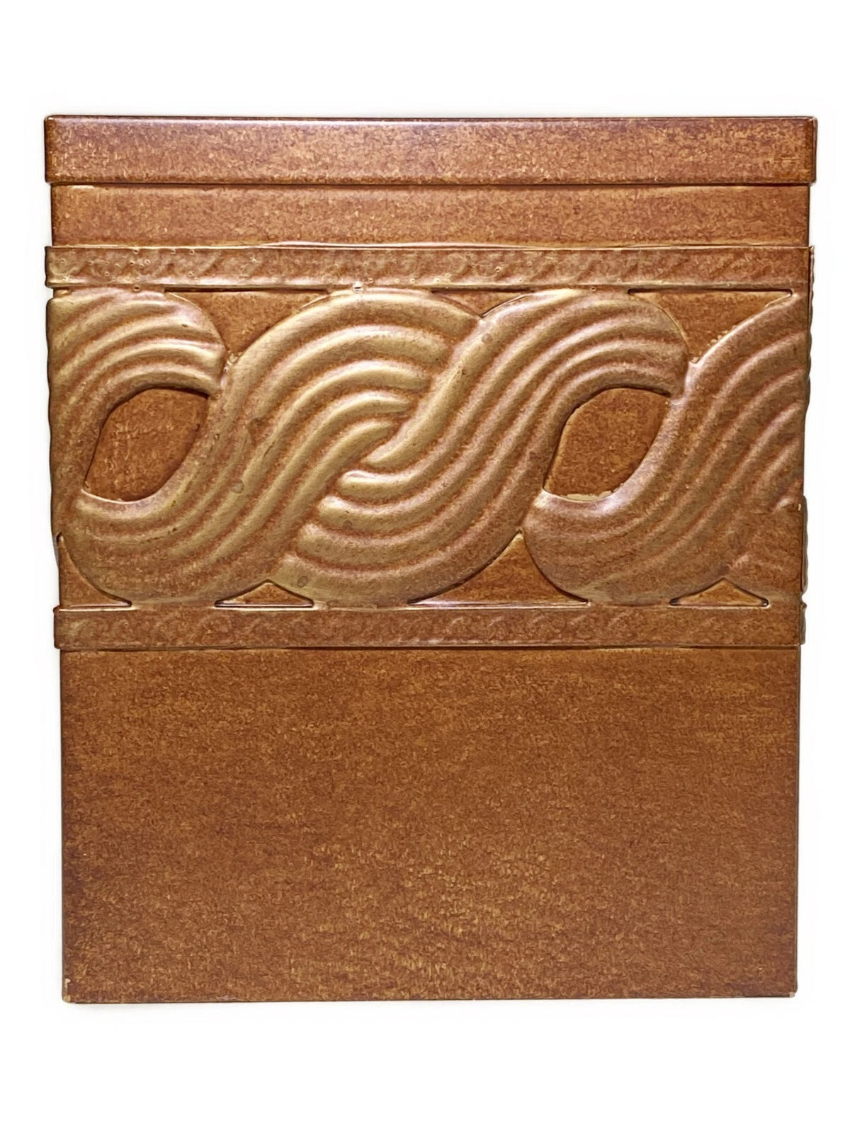 Metal Tissue Box Cover Holder Rust Brown Swirl Waves Rustic Western | eBay