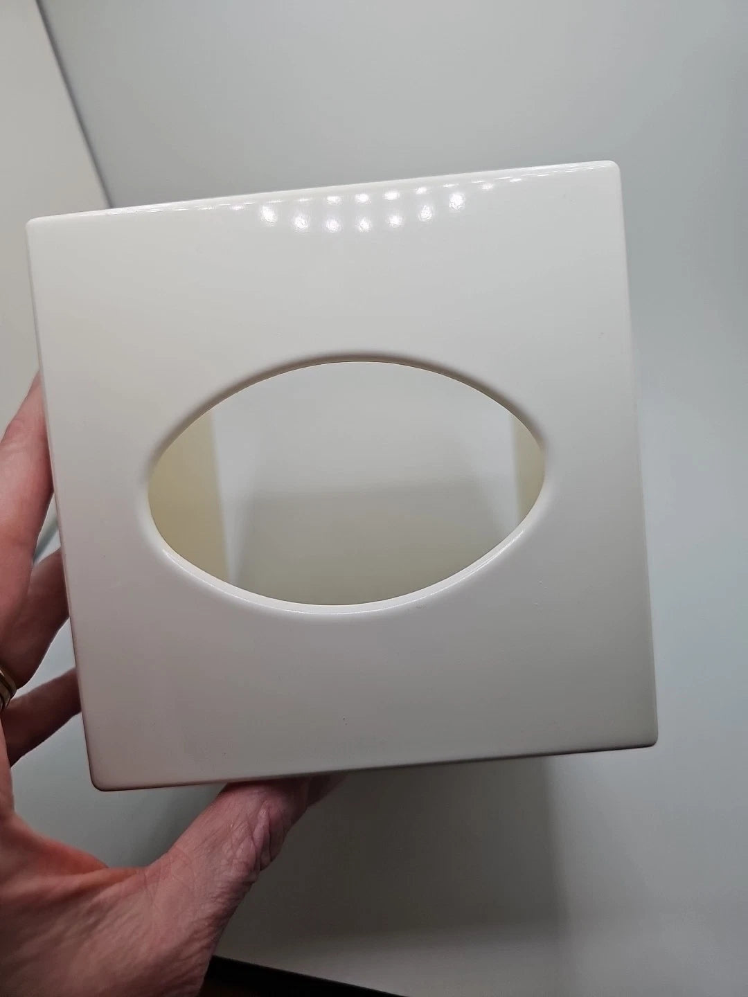 Vintage 80s JCPenney Pink Blue Seashell Acrylic Tissue Box Square | eBay