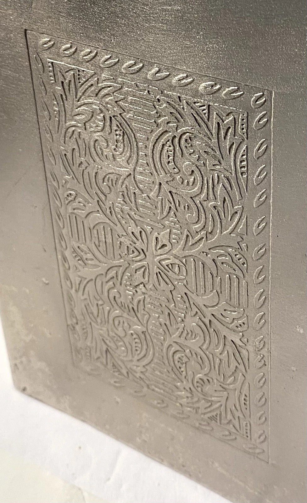 Silver Metal Tissue Box Cover With Design On 2 Sides | eBay