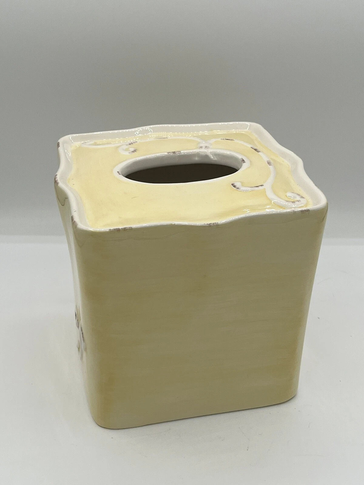 Croscill Rustic Floral Yellow Tissue Box Cover - 6in With TAGS | eBay