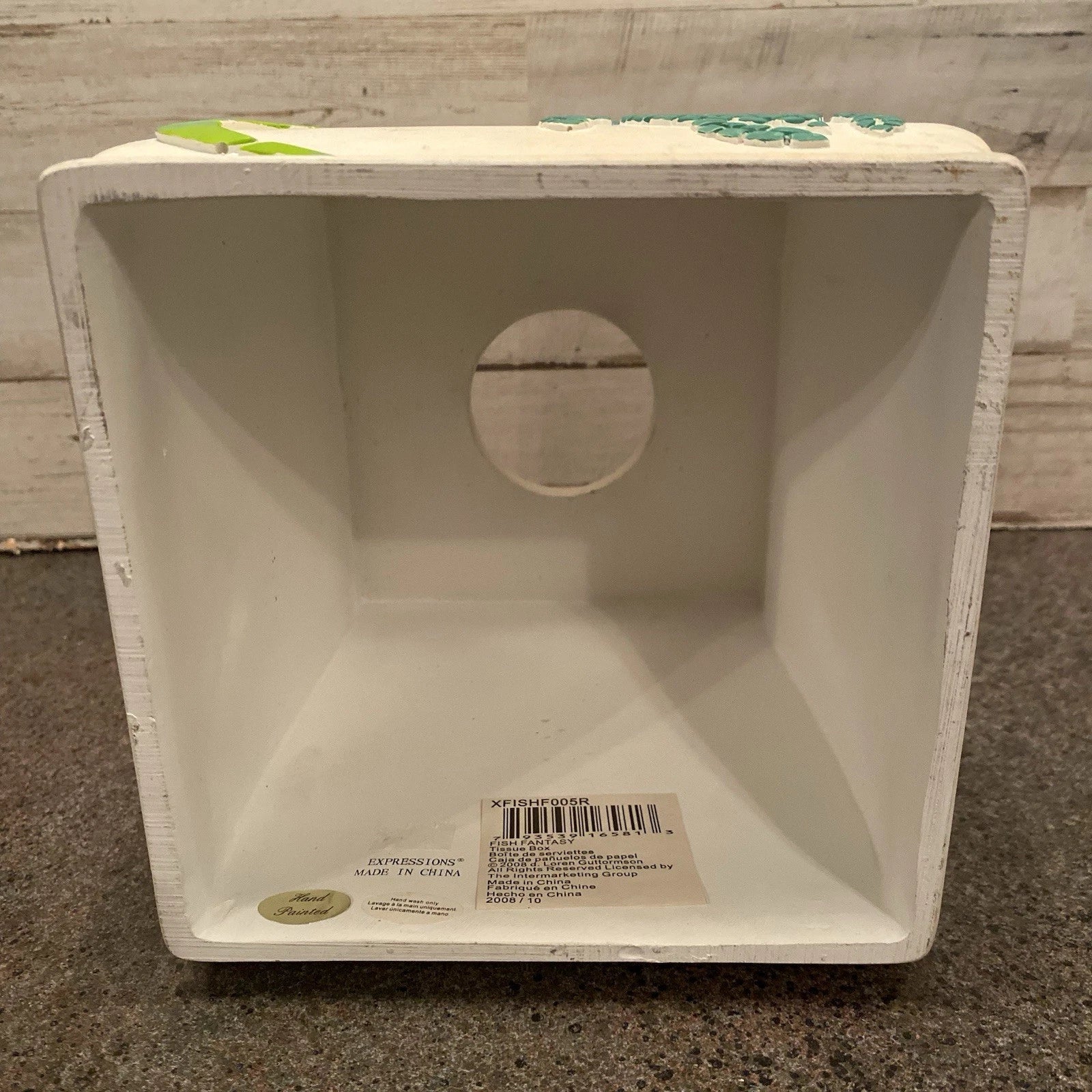 Expressions Fish Fantasy Ceramic Hand Painted Tissue Box | eBay