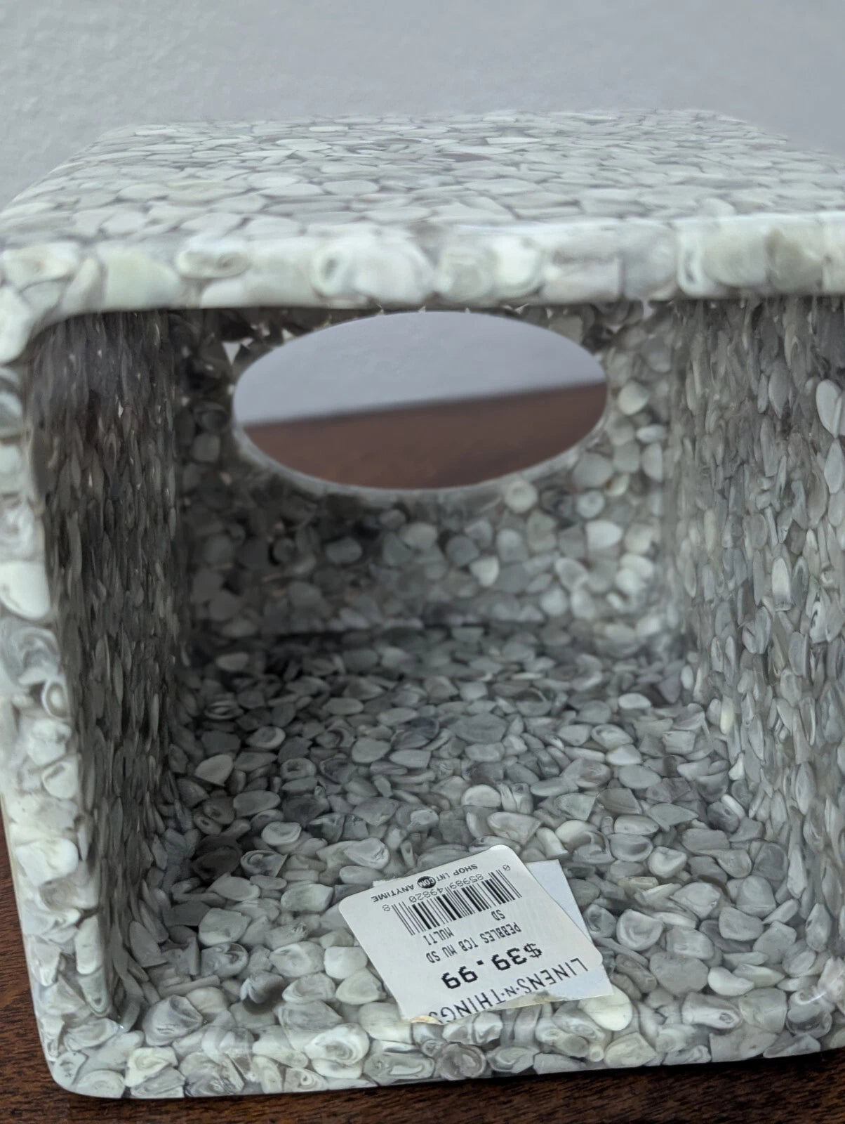 Gray Pebbles W/ Blue Accents, Acrylic Square Tissue Holder | eBay