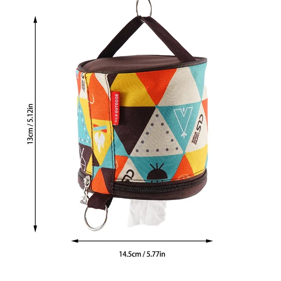Tissue Dispenser Portable Tissue Box Cover Roll Paper Storage Bag for Camping | eBay