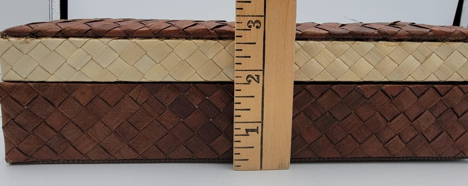 Retro Woven Rectangular Tissue Box Cover In Brown & Beige Natural Fiber Design | eBay