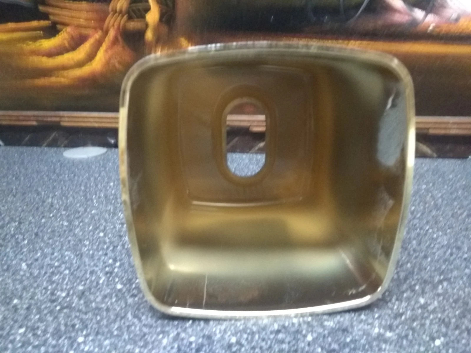 Gold Tone Acrylic Ribbed Tissue Box Cover _GVC | eBay