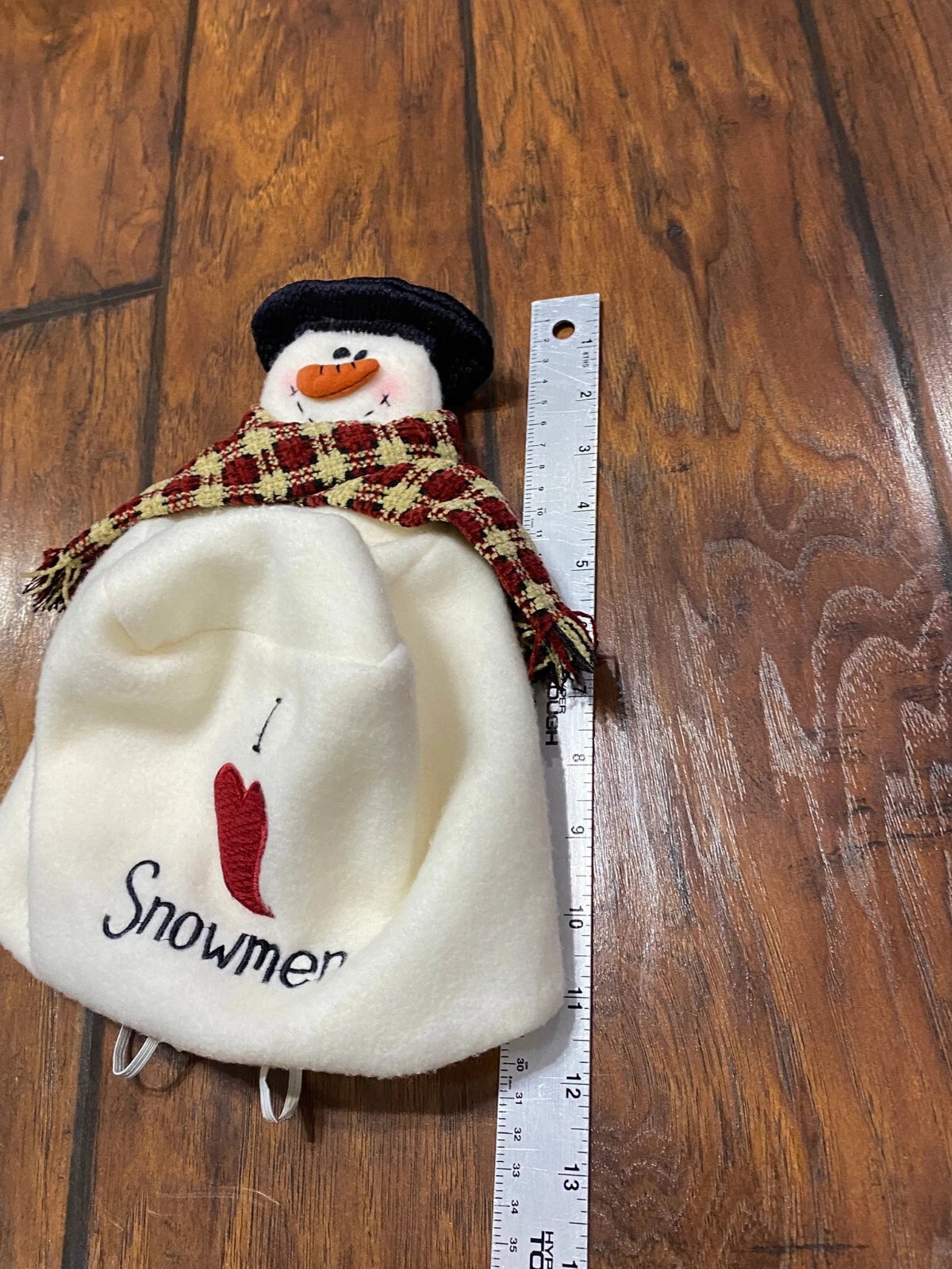 I Love Snowmen Tissue Box Cover Fabric White With Scarf Embrodered | eBay