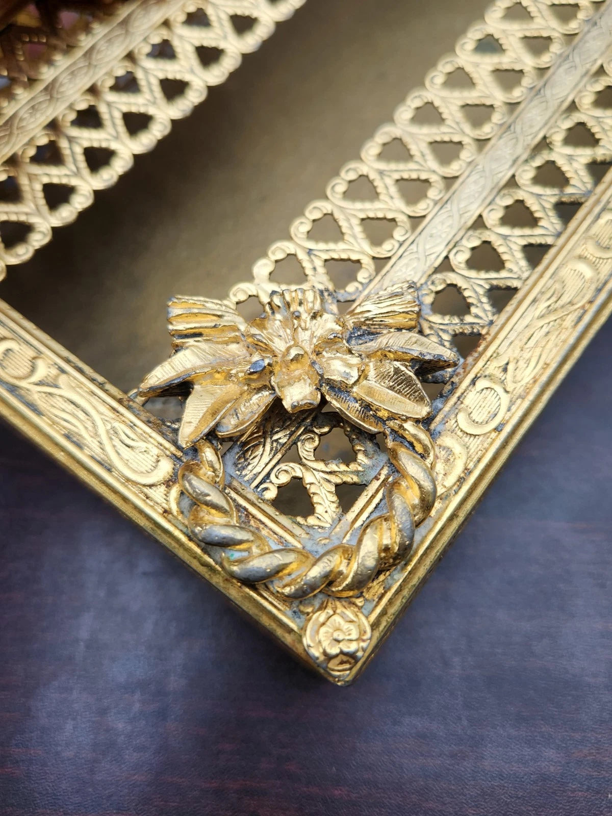 Hollywood Regency Gold Filigree Tissue Box Cover Vintage Fall Home Accent | eBay