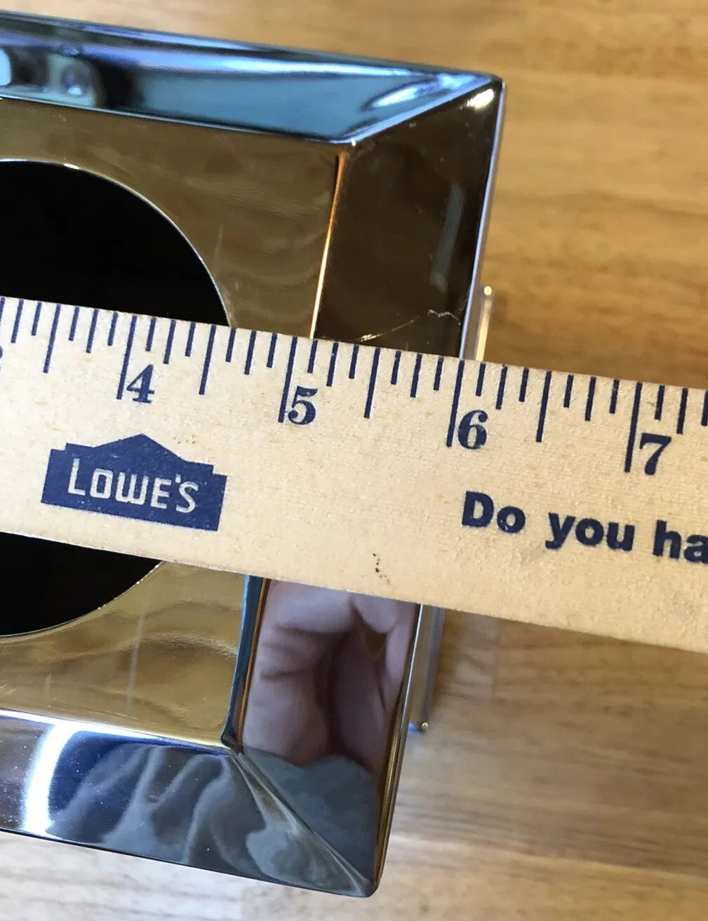 Silver Metal 6x6 Square Tissue Box Cover Matte Sides Shiny Top Trim Rubber Base | eBay