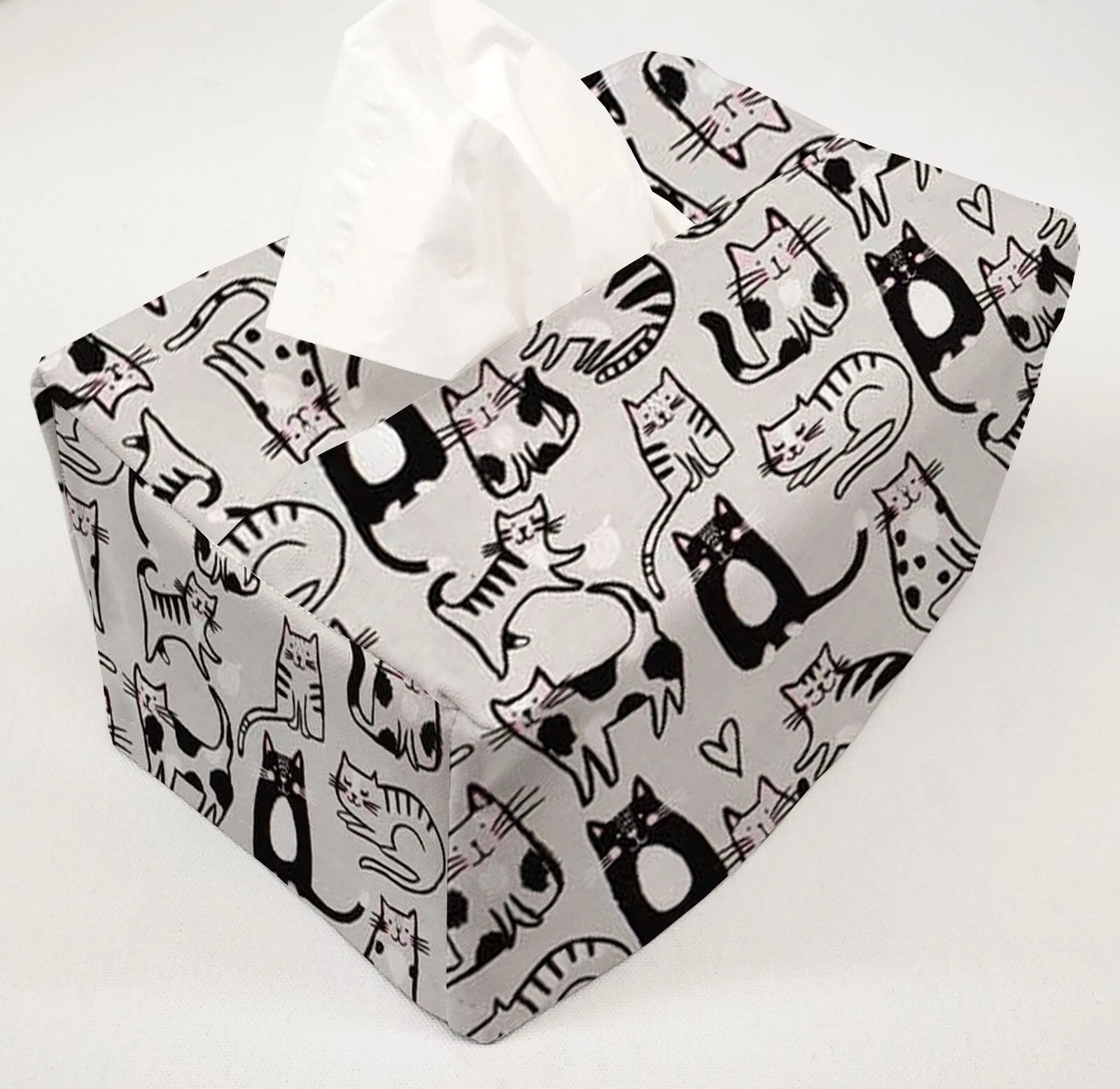 Cats on Gray Tissue Box Cover | eBay