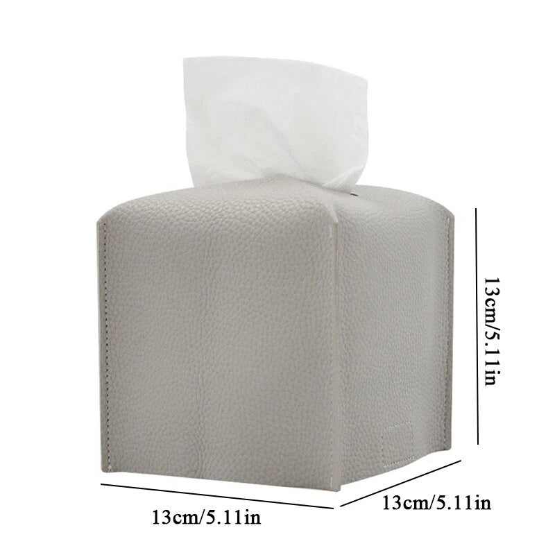 Tissue Holder Tissue Case Paper Box Paper Holder Leather Tissue Box Home Square | eBay